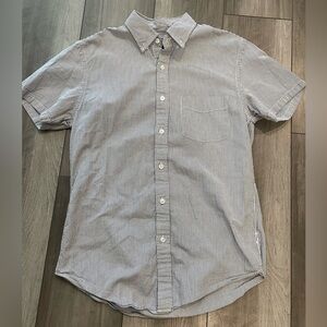 J. Crew Women’s Blue and White Striped Button Up Pin Stripe Shirt Size Small